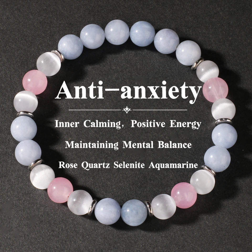 ✨ Elegant Natural Stone Tiger’s Eye Round Bead Bracelet – Four Seasons Striped Colorful Brazalete for Women & Men