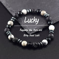 🌋 The "Mystic Earth" Diffuser Bracelet: Natural Labradorite & Volcanic Lava Stone for Balance & Protection 6 Map 8 mm Beads