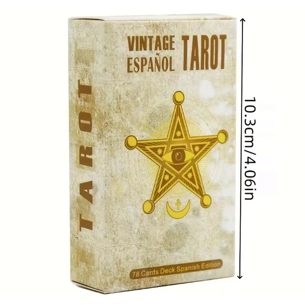 🎴 Tarot Cards Spanish Vintage Tarot Deck Spanish Edition 78pcs﻿ | Suitable for Beginners & Enthusiasts | Birthday Gift & Party Game