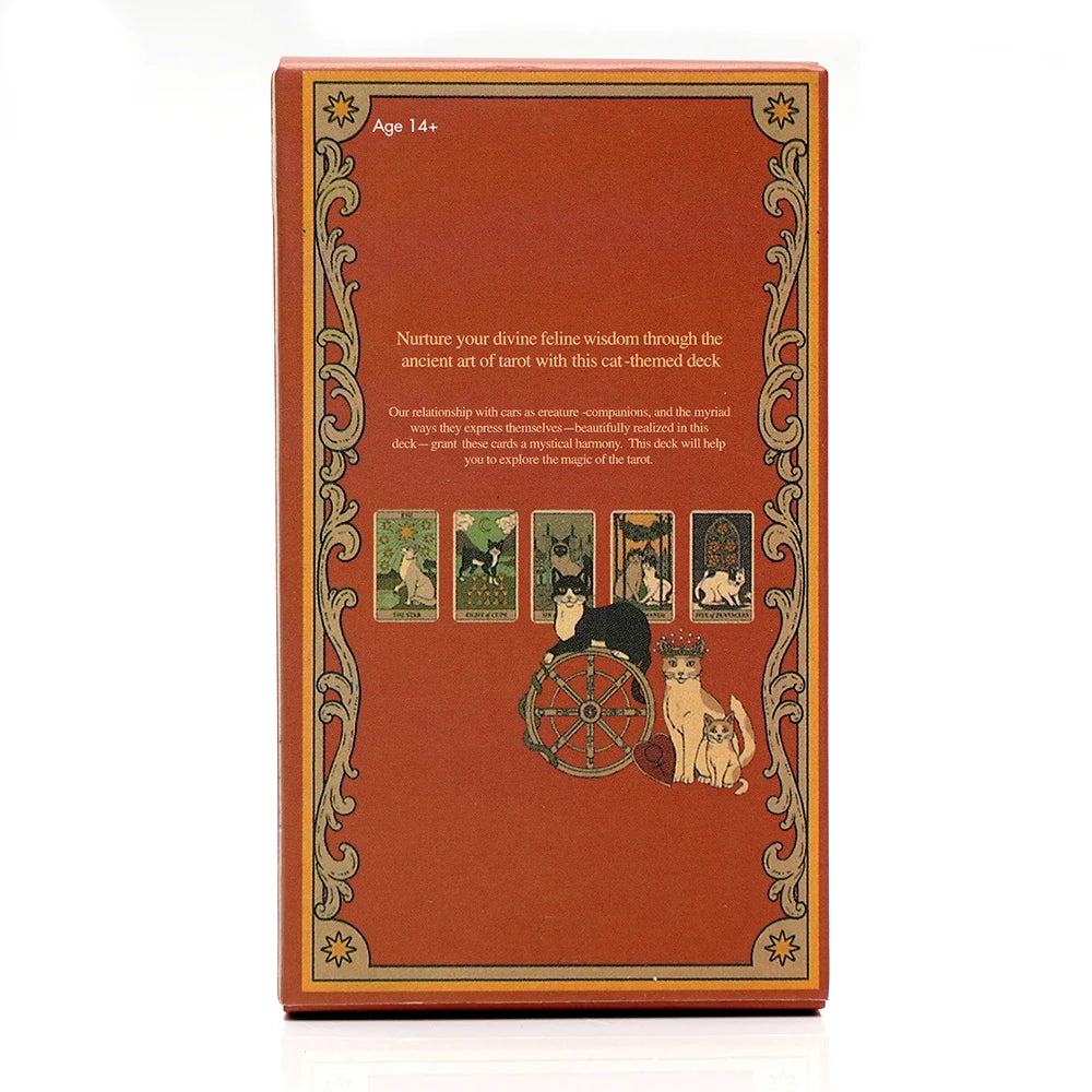 🃏 Cats Rule the Earth Tarot – 78‑Card Deck with Guidebook for Divination, Oracle Insight & Fun Board Games