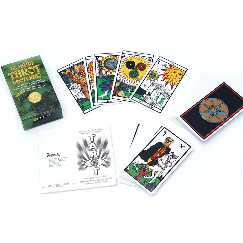 🔮 Baraja de Tarot en Español con Instrucciones Incluidas – Cartas Adivinatorias con Diseño Esotérico para Lecturas Espirituales y Divinación