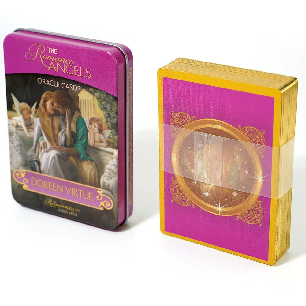 🌙 Moon Compass Tarot Deck – 78 Cards | Gilded Edge | Tin Box | Oracle & Tarot Game | English Edition with Paper Guidebook Chocolate