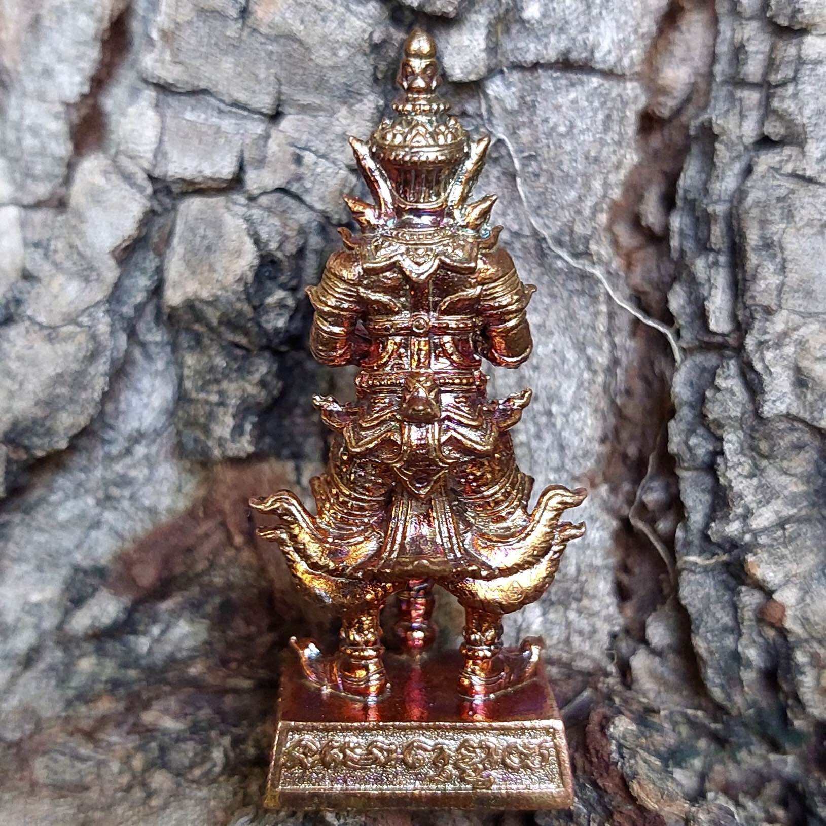 Red Bronze Wealth Guardian - Phor Sap Suwan, Thao Wessuwan by Luang Pu Yur
