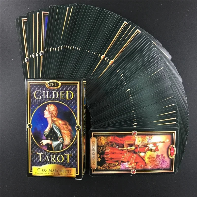 ✨ The Gilded Tarot Card Deck – Elegant English Edition for Mystical Family Fun & Insightful Tarot Readings ✨