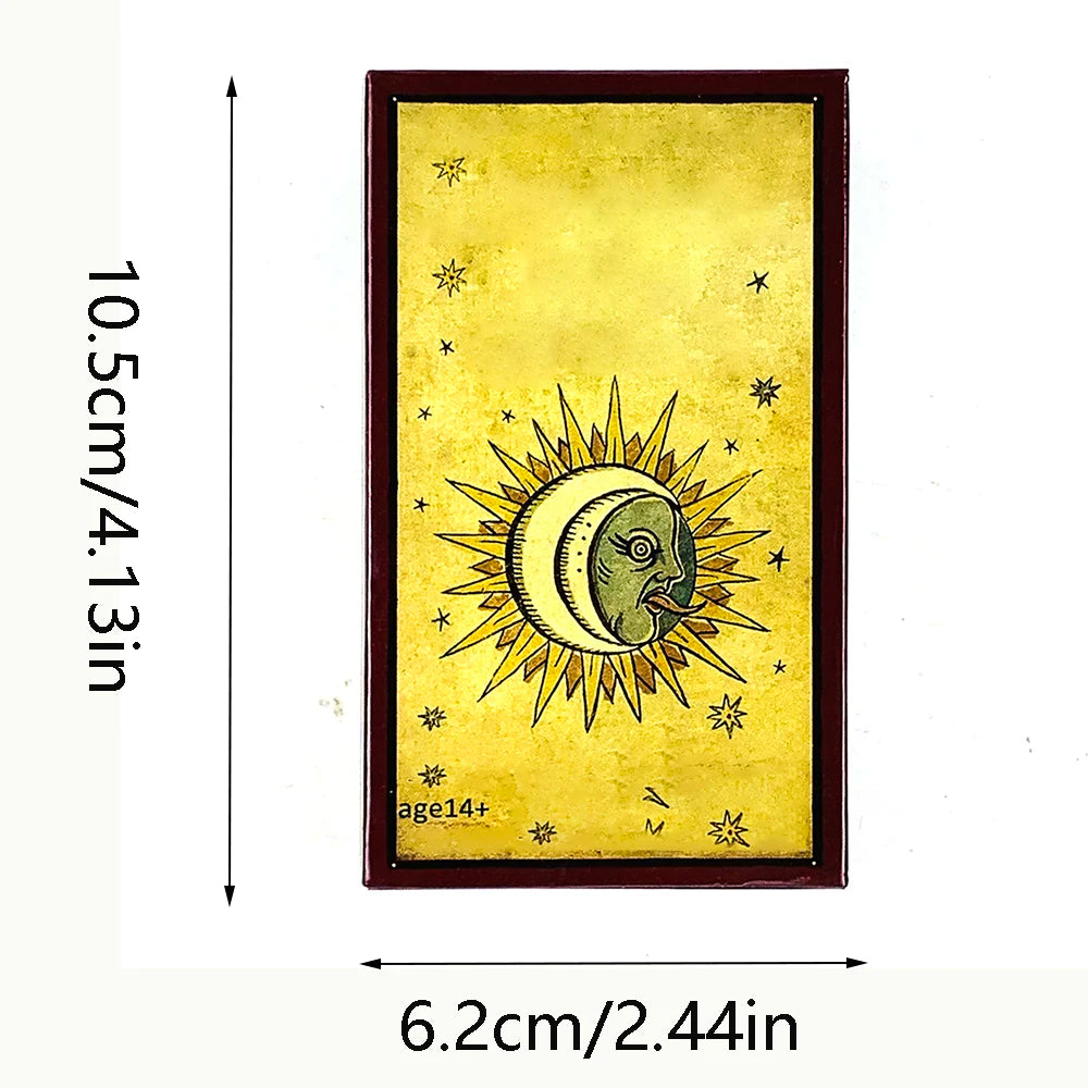 🌟 Hot-Selling Tarot Cards Deck – 78Pcs English Version for Fate, Fortune Telling & Divination | Family Gathering & Board Game Perfect for Halloween & Christmas Gifts