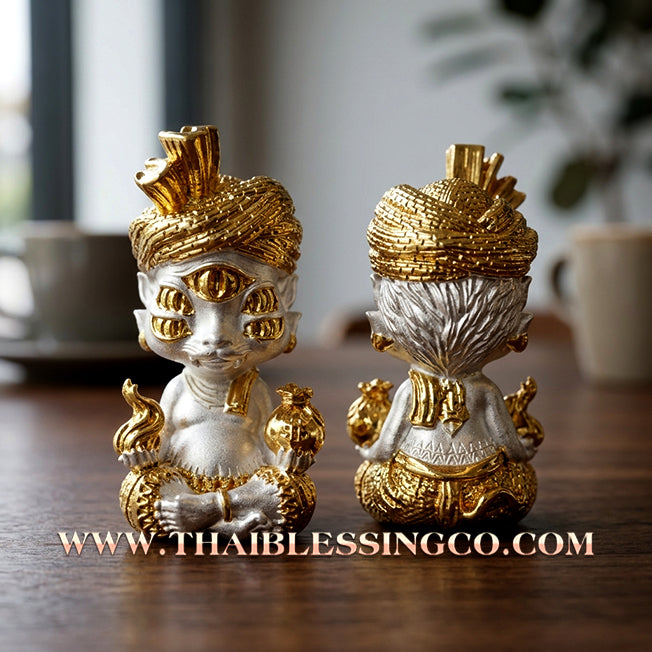 ✨🕉️ Sacred "2K Gold & Silver" Phraya Si Hu Ha Ta (The 4-Ears 5-Eyes Deity) – Instant Wealth Edition: Kruba Kamfan, Wat Ko Chok (2024 Exclusive) – The High-Frequency Tool for Rapid Financial Breakthroughs, Irresistible Aura, and Absolute Dominance!