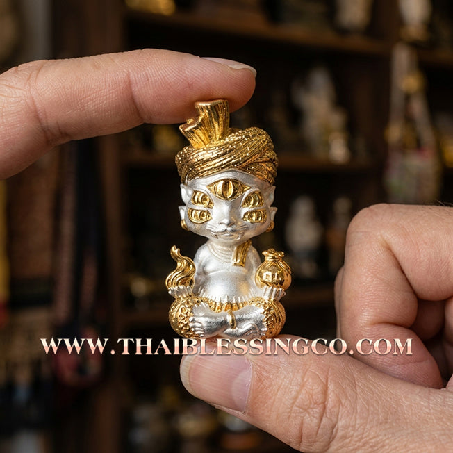 ✨🕉️ Sacred "2K Gold & Silver" Phraya Si Hu Ha Ta (The 4-Ears 5-Eyes Deity) – Instant Wealth Edition: Kruba Kamfan, Wat Ko Chok (2024 Exclusive) – The High-Frequency Tool for Rapid Financial Breakthroughs, Irresistible Aura, and Absolute Dominance!
