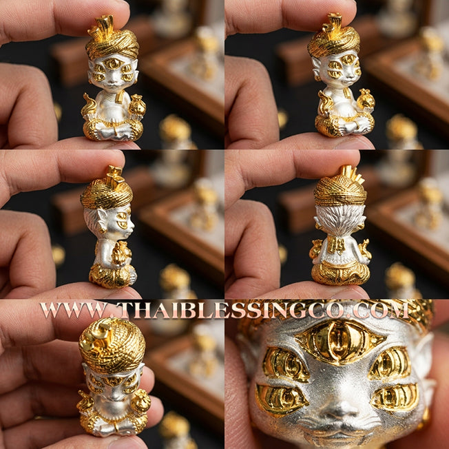 ✨🕉️ Sacred "2K Gold & Silver" Phraya Si Hu Ha Ta (The 4-Ears 5-Eyes Deity) – Instant Wealth Edition: Kruba Kamfan, Wat Ko Chok (2024 Exclusive) – The High-Frequency Tool for Rapid Financial Breakthroughs, Irresistible Aura, and Absolute Dominance!
