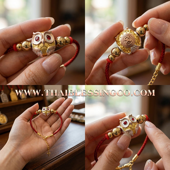 ✨🕉️ Sacred 3K-Plated Bronze "Phaya Nok Thue Thue" (Great Owl of Fortune) – "Kod Heng" Edition: Kruba Tao, Wat Ubosot Ban Lao (2020) – The Ultimate Lanna Talisman for Elite Business Success, Precision Luck, and Never-Ending Wealth