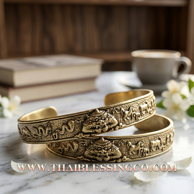 ✨🕉️ Sacred Alpaca "Phra Rahu 12 Zodiacs" Bracelet: Luang Phor Mien (2014 Sao Ha Maha Setthee Edition) – The Legendary "Saturday the 5th" Talisman for Destiny Correction, Total Protection, and Millionaire Fortune