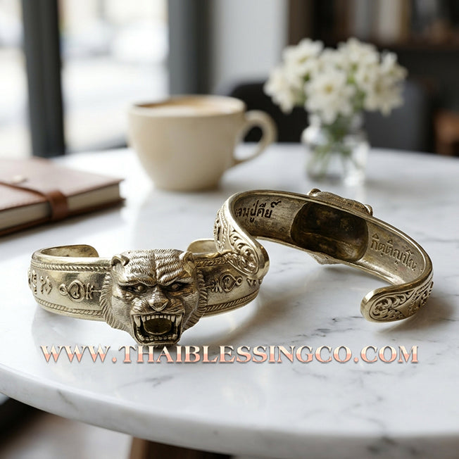 ✨🕉️ Sacred Alpaca Tiger King "Song Nam 57" Power Bracelet: Master Luang Pu Key (2014 Heritage Edition) – The Ultimate Talisman for Invincible Protection, Supreme Authority, and Predatory Wealth Attraction