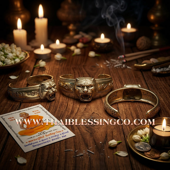 ✨🕉️ Sacred Alpaca Tiger King "Song Nam 57" Power Bracelet: Master Luang Pu Key (2014 Heritage Edition) – The Ultimate Talisman for Invincible Protection, Supreme Authority, and Predatory Wealth Attraction