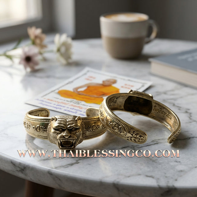 ✨🕉️ Sacred Alpaca Tiger King "Song Nam 57" Power Bracelet: Master Luang Pu Key (2014 Heritage Edition) – The Ultimate Talisman for Invincible Protection, Supreme Authority, and Predatory Wealth Attraction