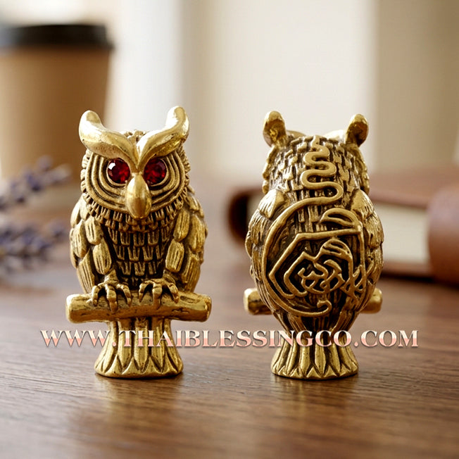 ✨🕉️ Sacred Brass "Phaya Nok Thue Thue" (Great Owl of Fortune): Luang Phor Jaroon, Wat Makubtong (2019 Exclusive Edition) – The Legendary Lanna Talisman for Supreme Gambling Luck, Hidden Wealth, and Unbeatable Financial Mastery