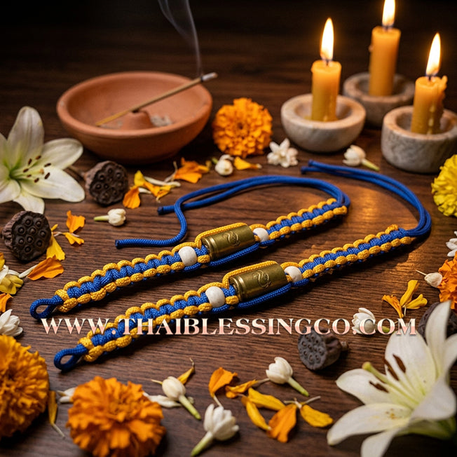 ✨🕉️ Sacred "Bullet Shell" Protection Takrut Bracelet – Maha Choke Maha Setthee Edition: Luang Pho Ap, Wat Thong Sai (2009 Exclusive) – The Ultimate Guardian Talisman for Invincibility, Extreme Wealth, and Absolute Safety