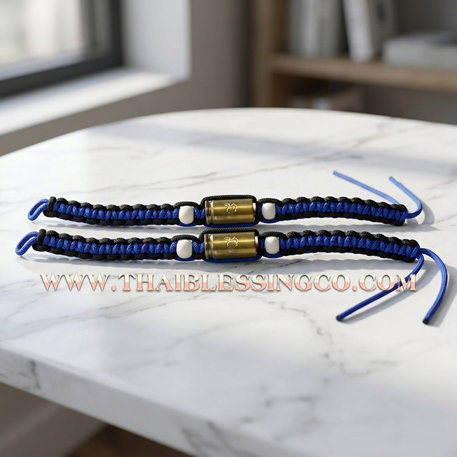 ✨🕉️ Sacred "Bullet Shell" Protection Takrut Bracelet – Maha Choke Maha Setthee Edition: Luang Pho Ap, Wat Thong Sai (2009 Exclusive) – The Ultimate Guardian Talisman for Invincibility, Extreme Wealth, and Absolute Safety