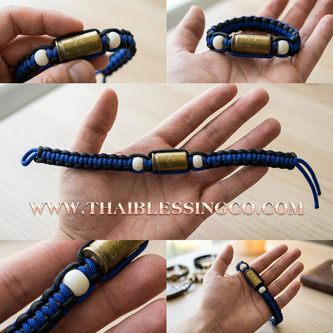 ✨🕉️ Sacred "Bullet Shell" Protection Takrut Bracelet – Maha Choke Maha Setthee Edition: Luang Pho Ap, Wat Thong Sai (2009 Exclusive) – The Ultimate Guardian Talisman for Invincibility, Extreme Wealth, and Absolute Safety