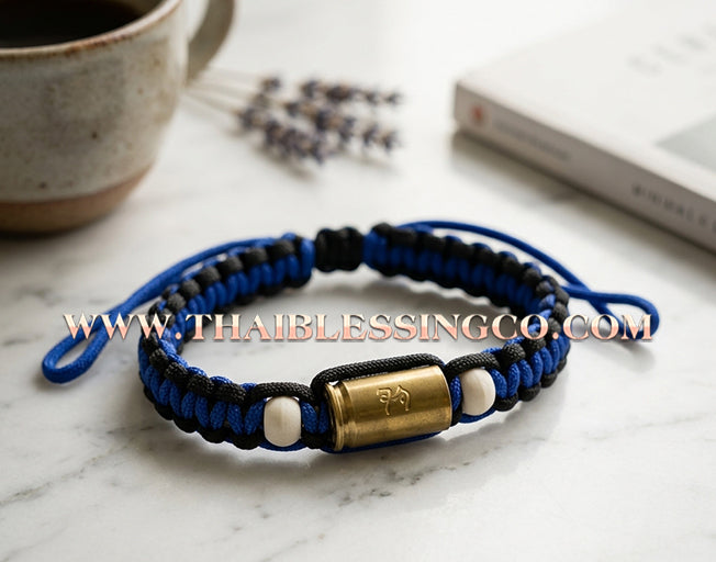✨🕉️ Sacred "Bullet Shell" Protection Takrut Bracelet – Maha Choke Maha Setthee Edition: Luang Pho Ap, Wat Thong Sai (2009 Exclusive) – The Ultimate Guardian Talisman for Invincibility, Extreme Wealth, and Absolute Safety