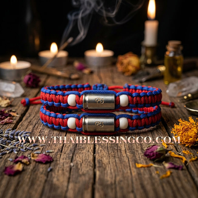 ✨🕉️ Sacred "Bullet Shell" Protection Takrut Bracelet – Maha Choke Maha Setthee Edition: Luang Pho Ap, Wat Thong Sai (2009 Exclusive) – The Ultimate Guardian Talisman for Invincibility, Extreme Wealth, and Absolute Safety