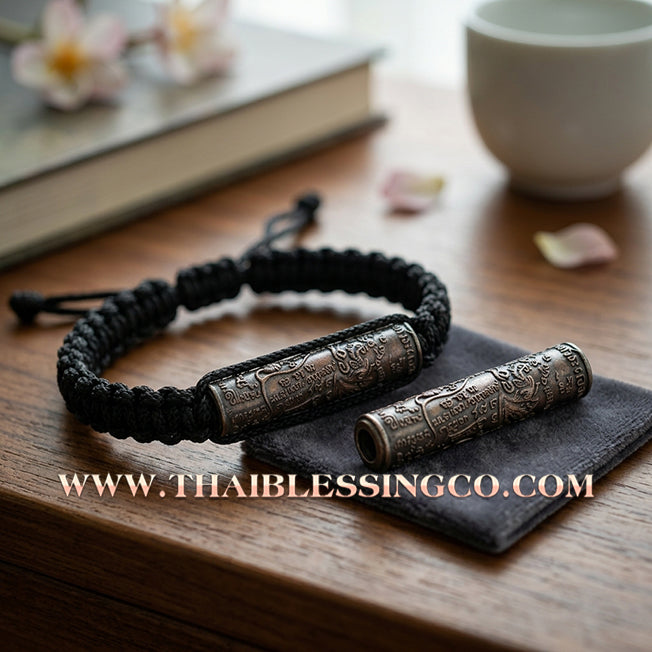 ✨🕉️ Sacred Copper "Phaya Mu Thongdaeng" (Wild Boar of Power) Takrud Bracelet: Phra-achan Som Khit, Wat Bueng Ta Ta (2014 Exclusive Edition) – The Invincible Talisman for Absolute Protection, Market Dominance, and Miraculous Fortune