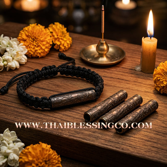 ✨🕉️ Sacred Copper "Phaya Mu Thongdaeng" (Wild Boar of Power) Takrud Bracelet: Phra-achan Som Khit, Wat Bueng Ta Ta (2014 Exclusive Edition) – The Invincible Talisman for Absolute Protection, Market Dominance, and Miraculous Fortune