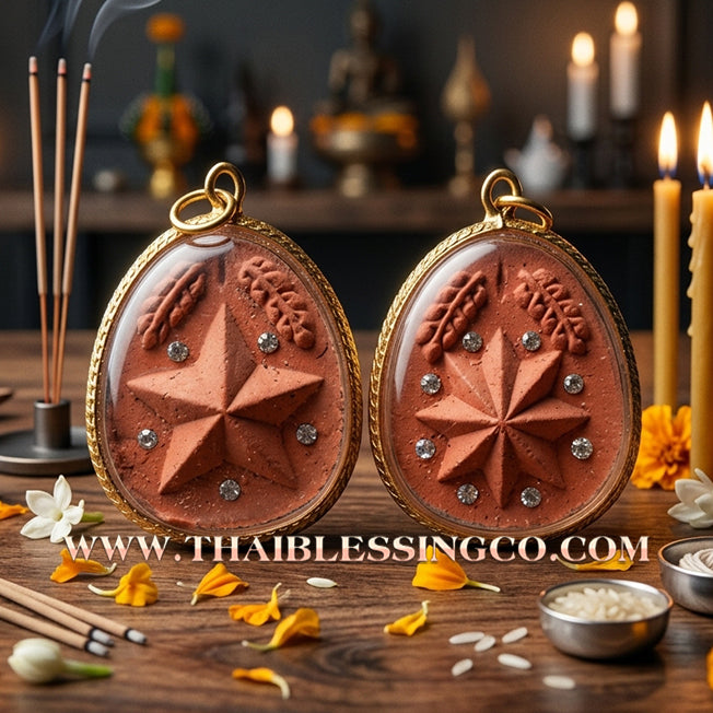 🌟 Sacred "Dao Kham Duang" (The Destiny-Supporting Star) – 108 Holy Powder Edition: Luang Pu Saen, Wat Pa Lelai (2019) – The Ultimate Celestial Anchor for Unshakeable Fortune, Career Advancement, and Absolute Prosperity!