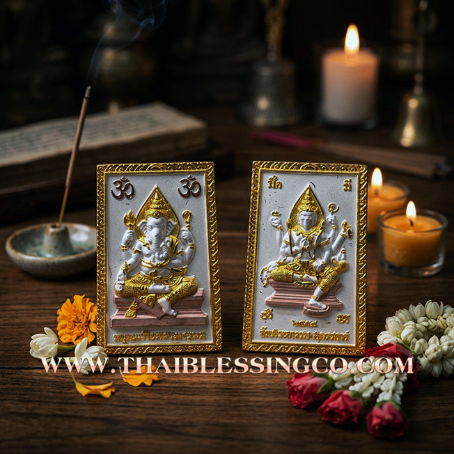 ✨🕉️ Sacred "Dual Deity" (Song Maha Thep) – 3K Gold-Plated Edition: Kruba Krissana, Weruwan Forest Monastery (2012) – The Ultimate Talisman for Global Trade, Divine Luck, and Irresistible Financial Magnetism