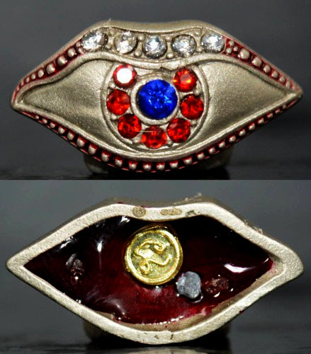👁️ Sacred "Duang Ta Maha Thep" (Celestial Eye of the Great Deities) – White Gold Satin Finish: Kruba Kamfan, Wat Ko Choke (2024) – The Divine Third Eye of Lord Shiva for Infinite Vision, Protection, and Eternal Wealth!