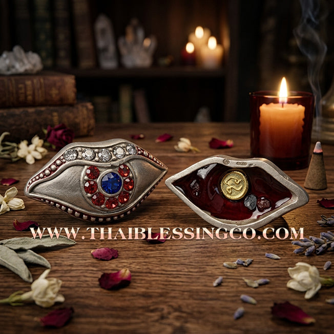 👁️ Sacred "Duang Ta Maha Thep" (Celestial Eye of the Great Deities) – White Gold Satin Finish: Kruba Kamfan, Wat Ko Choke (2024) – The Divine Third Eye of Lord Shiva for Infinite Vision, Protection, and Eternal Wealth!