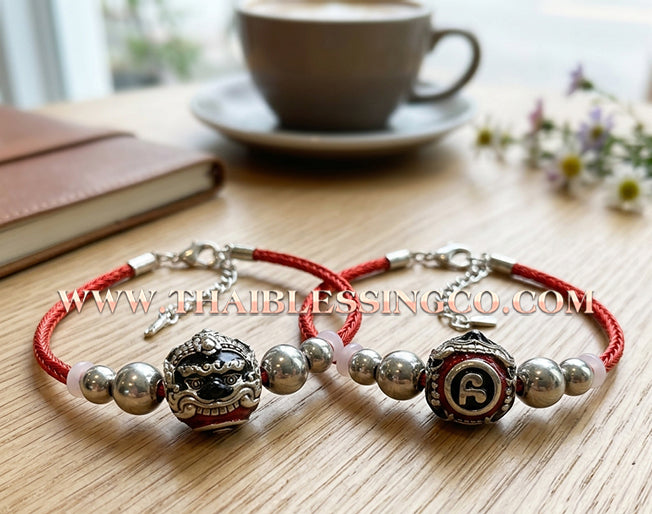 ✨🕉️ Sacred Enamel Alpaca "No Mo Srivijaya" Phra Rahu Alchemical Sphere (Luk Om) Bracelet The Ultimate Talisman for Modern Wealth, Fate Reversal, and Radiant Southern Prosperity!