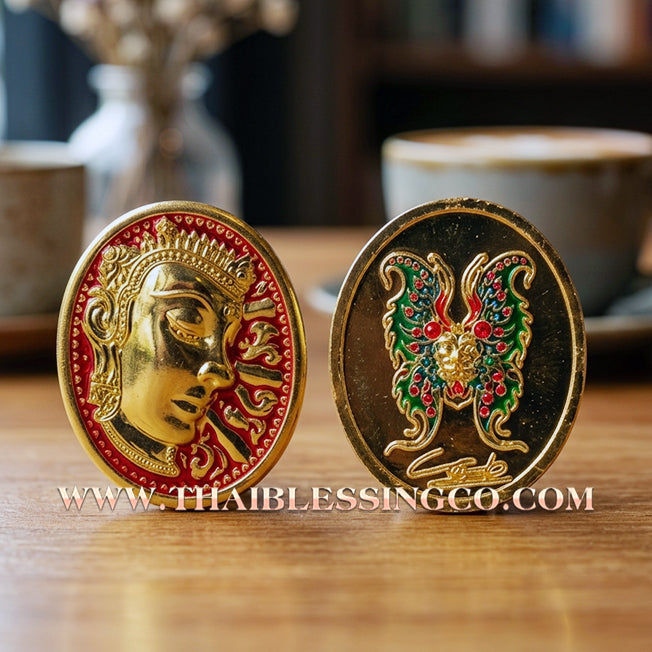 🦋 Sacred "Enamel Butterfly Masterpiece" (Rian Long Ya) – King of Sarika Heritage: Kruba Krissana, Weruwan Forest Monastery (2014) – The Ultimate Talisman for Global Charisma, Divine Attraction, and Unstoppable Wealth Expansion!