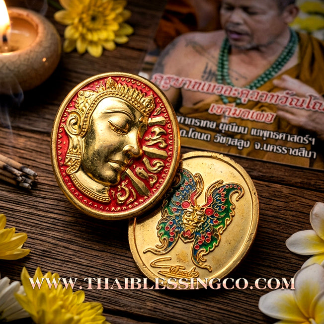 🦋 Sacred "Enamel Butterfly Masterpiece" (Rian Long Ya) – King of Sarika Heritage: Kruba Krissana, Weruwan Forest Monastery (2014) – The Ultimate Talisman for Global Charisma, Divine Attraction, and Unstoppable Wealth Expansion!