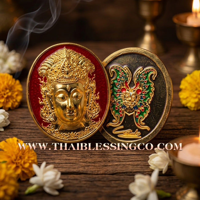 🦋 Sacred "Enamel Butterfly Masterpiece" (Rian Long Ya) – King of Sarika Heritage: Kruba Krissana, Weruwan Forest Monastery (2014) – The Ultimate Talisman for Global Charisma, Divine Attraction, and Unstoppable Wealth Expansion!