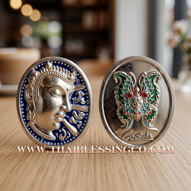 🦋 Sacred "Enamel Butterfly Masterpiece" (Rian Long Ya) – King of Sarika Heritage: Kruba Krissana, Weruwan Forest Monastery (2014) – The Ultimate Talisman for Global Charisma, Divine Attraction, and Unstoppable Wealth Expansion!