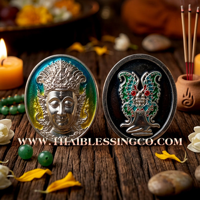 🦋 Sacred "Enamel Butterfly Masterpiece" (Rian Long Ya) – King of Sarika Heritage: Kruba Krissana, Weruwan Forest Monastery (2014) – The Ultimate Talisman for Global Charisma, Divine Attraction, and Unstoppable Wealth Expansion!
