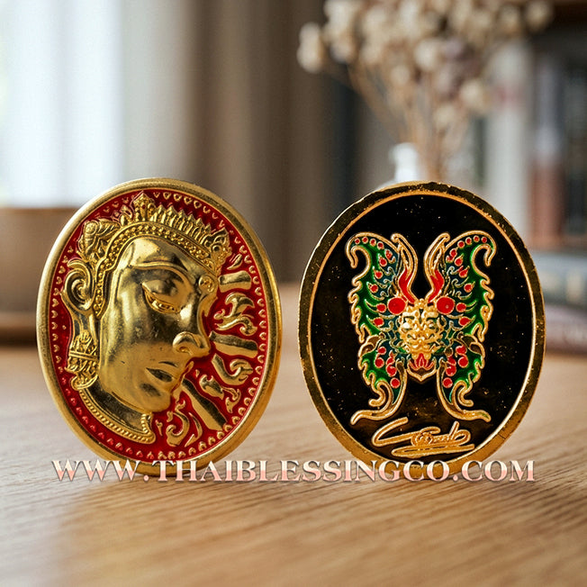 🦋 Sacred "Enamel Butterfly Masterpiece" (Rian Long Ya) – King of Sarika Heritage: Kruba Krissana, Weruwan Forest Monastery (2014) – The Ultimate Talisman for Global Charisma, Divine Attraction, and Unstoppable Wealth Expansion!
