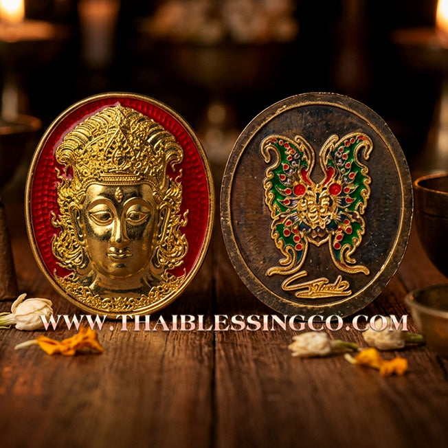 🦋 Sacred "Enamel Butterfly Masterpiece" (Rian Long Ya) – King of Sarika Heritage: Kruba Krissana, Weruwan Forest Monastery (2014) – The Ultimate Talisman for Global Charisma, Divine Attraction, and Unstoppable Wealth Expansion!