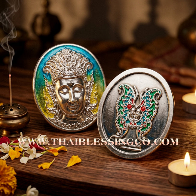 🦋 Sacred "Enamel Butterfly Masterpiece" (Rian Long Ya) – King of Sarika Heritage: Kruba Krissana, Weruwan Forest Monastery (2014) – The Ultimate Talisman for Global Charisma, Divine Attraction, and Unstoppable Wealth Expansion!