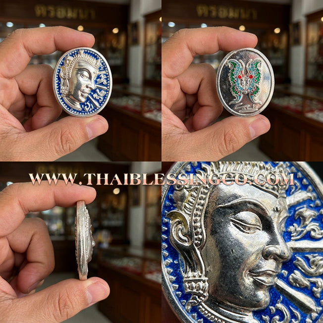 🦋 Sacred "Enamel Butterfly Masterpiece" (Rian Long Ya) – King of Sarika Heritage: Kruba Krissana, Weruwan Forest Monastery (2014) – The Ultimate Talisman for Global Charisma, Divine Attraction, and Unstoppable Wealth Expansion!
