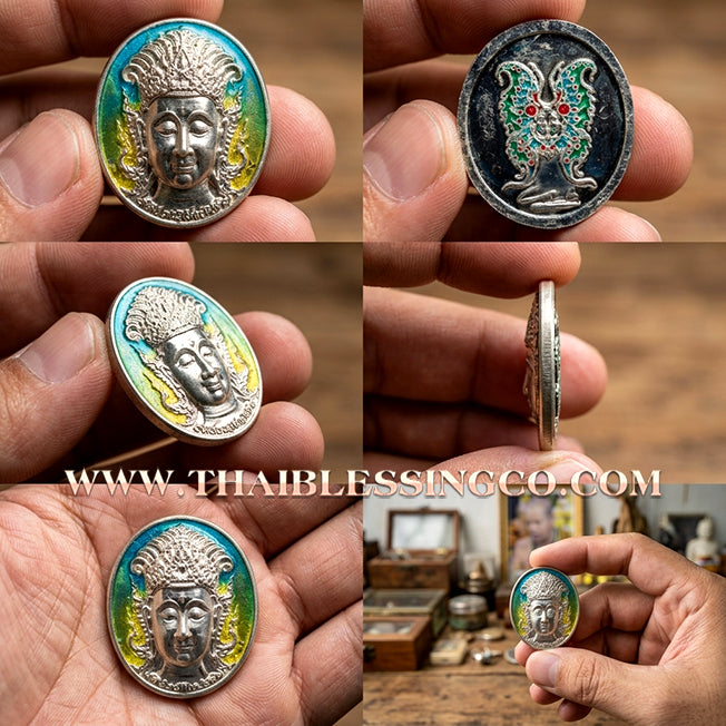 🦋 Sacred "Enamel Butterfly Masterpiece" (Rian Long Ya) – King of Sarika Heritage: Kruba Krissana, Weruwan Forest Monastery (2014) – The Ultimate Talisman for Global Charisma, Divine Attraction, and Unstoppable Wealth Expansion!