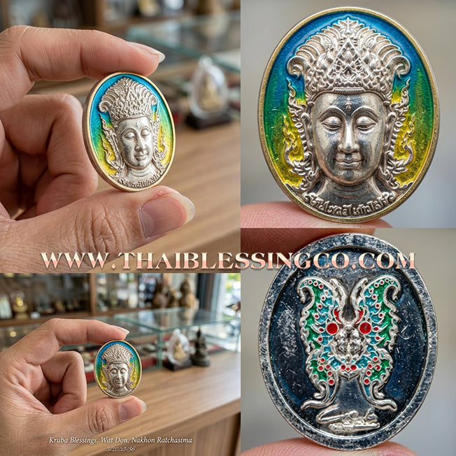 🦋 Sacred "Enamel Butterfly Masterpiece" (Rian Long Ya) – King of Sarika Heritage: Kruba Krissana, Weruwan Forest Monastery (2014) – The Ultimate Talisman for Global Charisma, Divine Attraction, and Unstoppable Wealth Expansion!