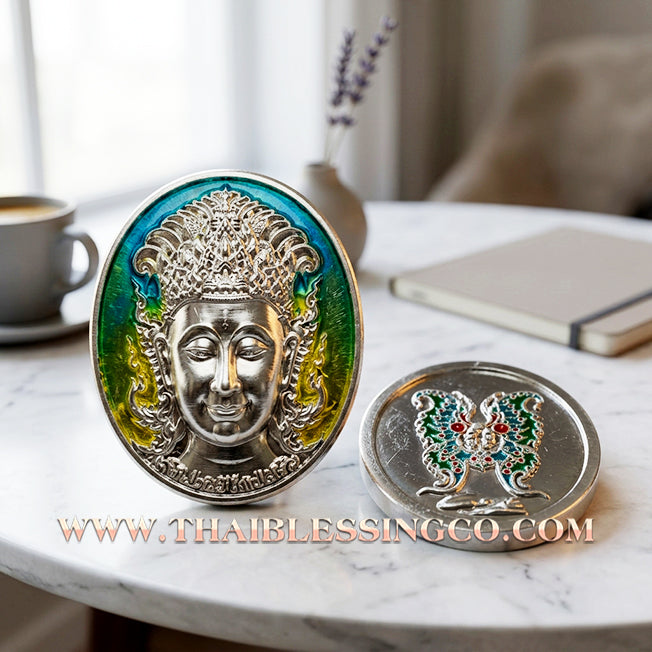 🦋 Sacred "Enamel Butterfly Masterpiece" (Rian Long Ya) – King of Sarika Heritage: Kruba Krissana, Weruwan Forest Monastery (2014) – The Ultimate Talisman for Global Charisma, Divine Attraction, and Unstoppable Wealth Expansion!