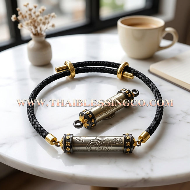 ✨🕉️ Sacred "Gae Jon" (End Poverty) Takrud Bracelet: Achan Plien Hatyanon (2025 Exclusive Edition) – The Ultimate Khao Or Talisman for Financial Breakthroughs, Wealth Attraction, and Infinite Prosperity