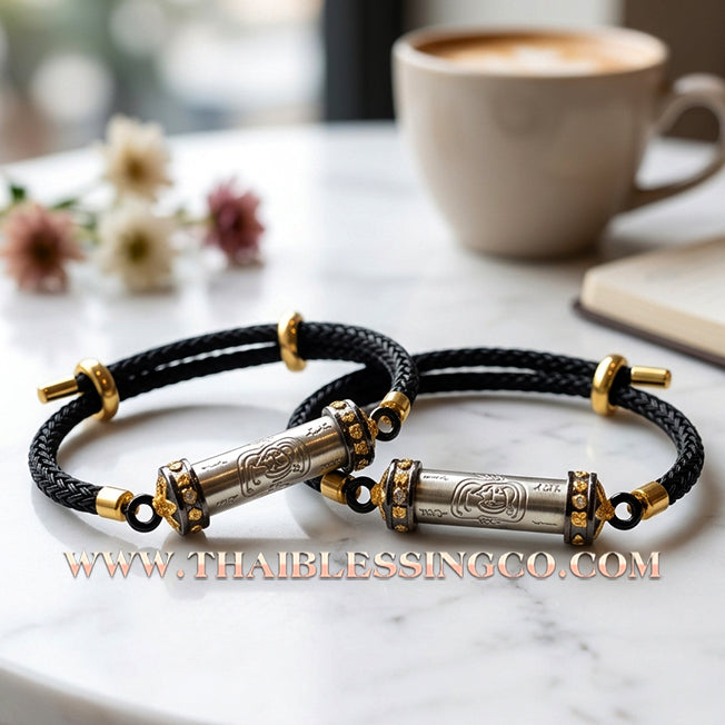✨🕉️ Sacred "Gae Jon" (End Poverty) Takrud Bracelet: Achan Plien Hatyanon (2025 Exclusive Edition) – The Ultimate Khao Or Talisman for Financial Breakthroughs, Wealth Attraction, and Infinite Prosperity