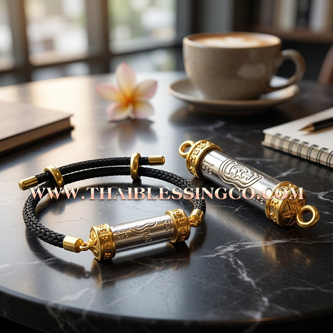 ✨🕉️ Sacred "Gae Jon" (End Poverty) Takrud Bracelet: Achan Plien Hatyanon (2025 Exclusive Edition) – The Ultimate Khao Or Talisman for Financial Breakthroughs, Wealth Attraction, and Infinite Prosperity