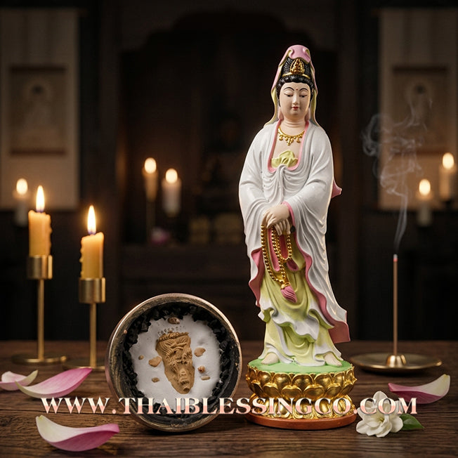 ✨🔥 Sacred "Goddess Guan Yin" (The Bodhisattva of Infinite Compassion & Fortune) – Hand-Painted Celestial Edition: Kruba Kampeng, Asom Makha Ngam (2024) – The Divine Engine for Infinite Abundance, Supreme Harmony, and Unstoppable Life Elevation!