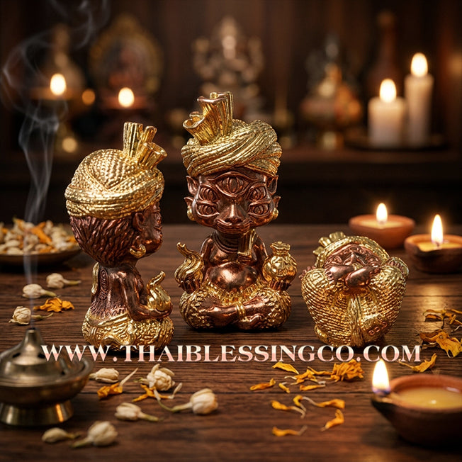 ✨🕉️ Sacred "Gold-Bathed" Phraya Si Hu Ha Ta (The 4-Ears 5-Eyes Deity) – Instant Wealth Edition: Kruba Kamfan, Wat Ko Chok (2024 Exclusive) – The High-Frequency Tool for Rapid Financial Breakthroughs, Irresistible Aura, and Absolute Dominance!