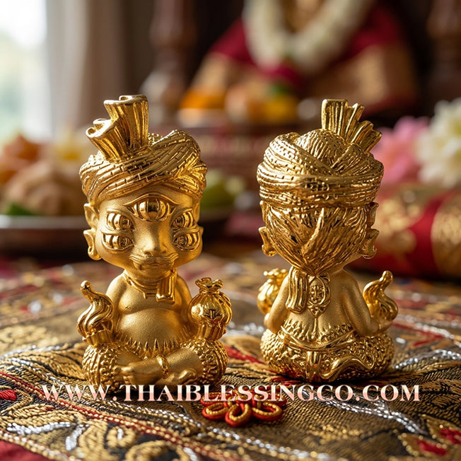 ✨🕉️ Sacred "Gold-Micron Plated" Phraya Si Hu Ha Ta (The 4-Ears 5-Eyes Deity) – Instant Wealth Edition: Kruba Kamfan, Wat Ko Chok (2024 Exclusive) – The High-Frequency Tool for Rapid Financial Breakthroughs, Irresistible Aura, and Absolute Dominance!