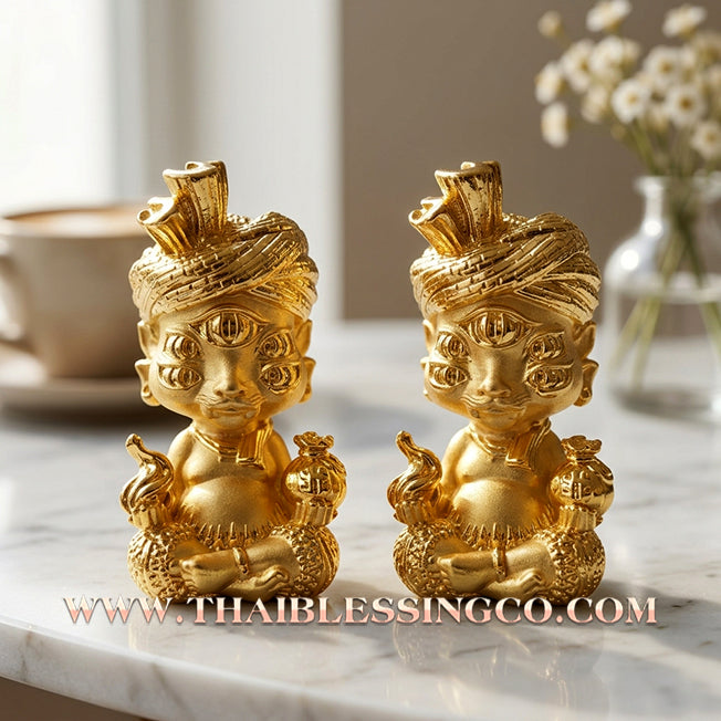 ✨🕉️ Sacred "Gold-Micron Plated" Phraya Si Hu Ha Ta (The 4-Ears 5-Eyes Deity) – Instant Wealth Edition: Kruba Kamfan, Wat Ko Chok (2024 Exclusive) – The High-Frequency Tool for Rapid Financial Breakthroughs, Irresistible Aura, and Absolute Dominance!