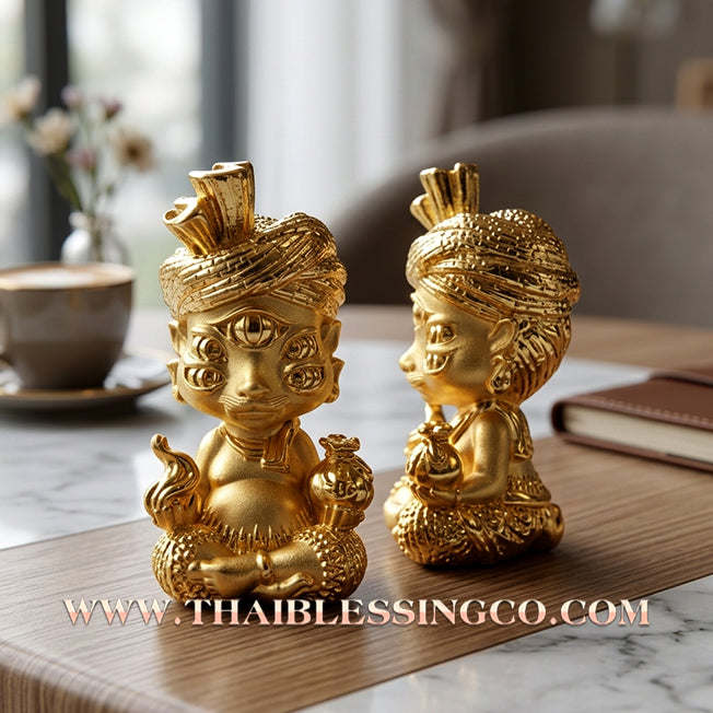 ✨🕉️ Sacred "Gold-Micron Plated" Phraya Si Hu Ha Ta (The 4-Ears 5-Eyes Deity) – Instant Wealth Edition: Kruba Kamfan, Wat Ko Chok (2024 Exclusive) – The High-Frequency Tool for Rapid Financial Breakthroughs, Irresistible Aura, and Absolute Dominance!